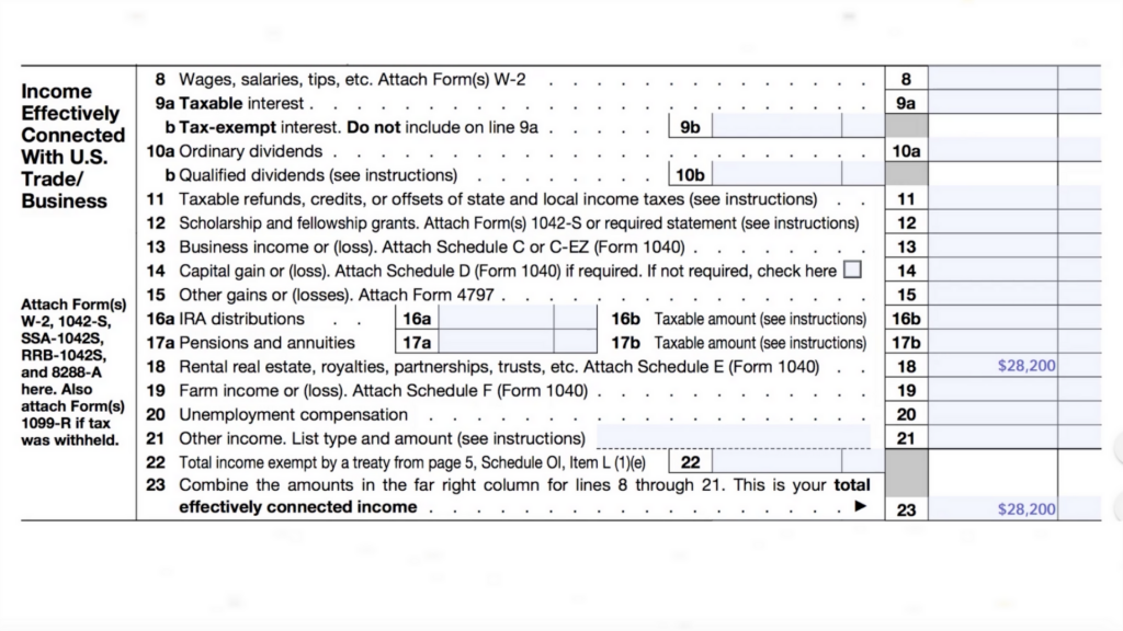 Part 1 - How to Prepare a 1040 NR Return for Rental Properties in the U.S. step-4-1