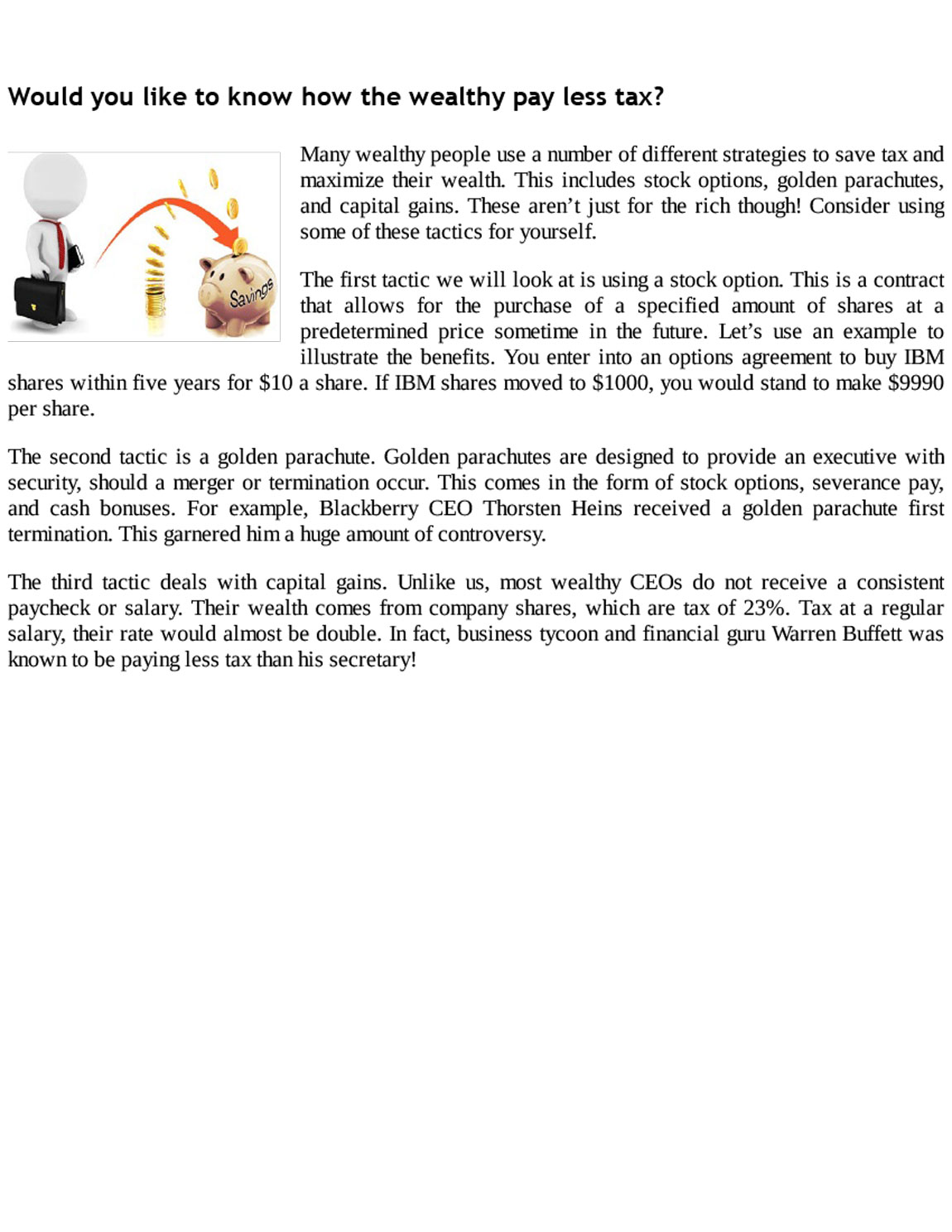 Would you like to know how the wealthy pay less tax? Personal tax planning guide for Canadians