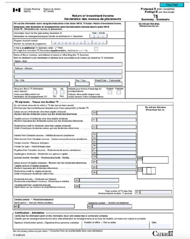 T5SUM Form